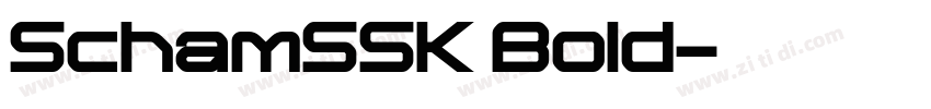 SchamSSK Bold字体转换